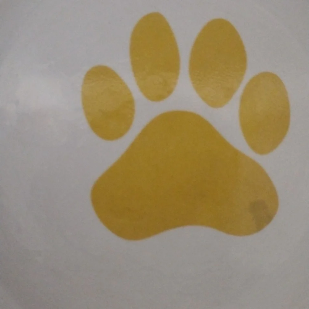 Puppy Bowls Live Love Bark Hand Painted with Paw Print Gibson 10 Oz